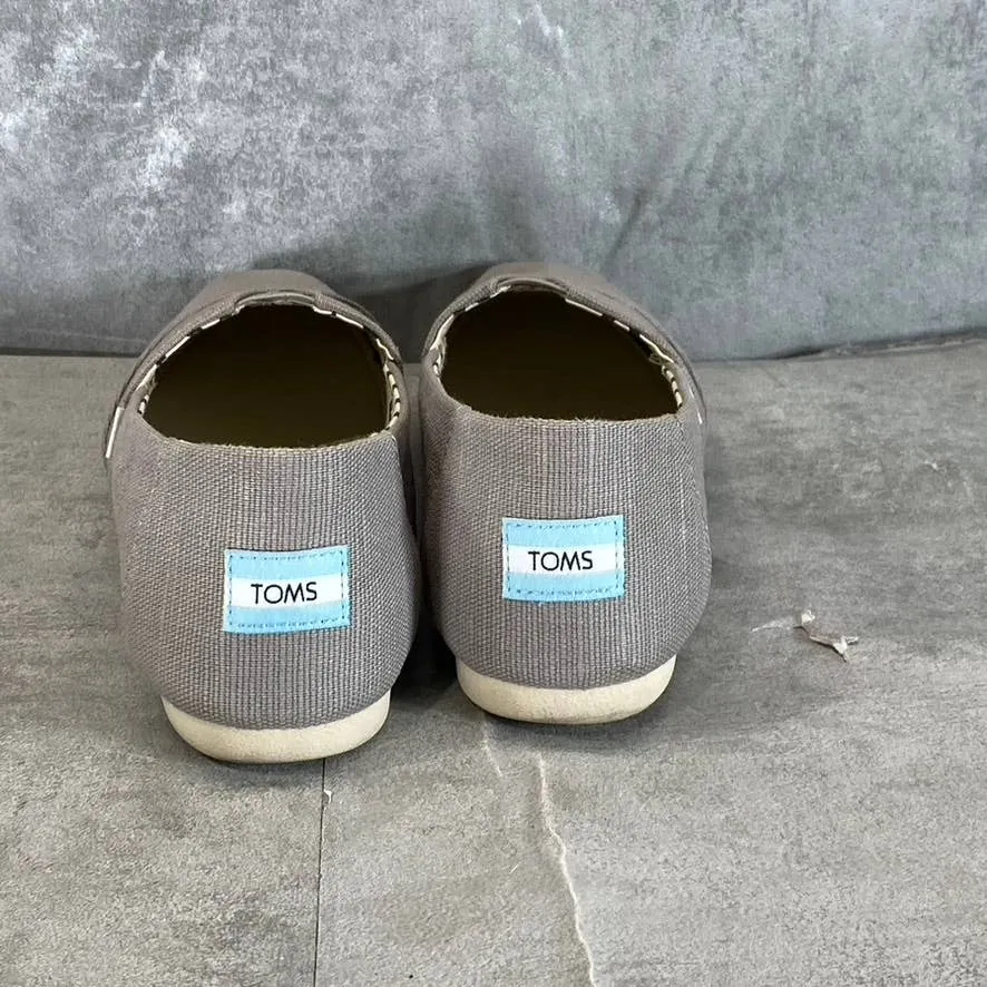 TOMS Women's Morning Dove Canvas Alpargata Recycled Lightweight Flats SZ 10