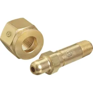Western Brass Nut: Hand-Tight P, RH Female, CGA-346 - 614-2P