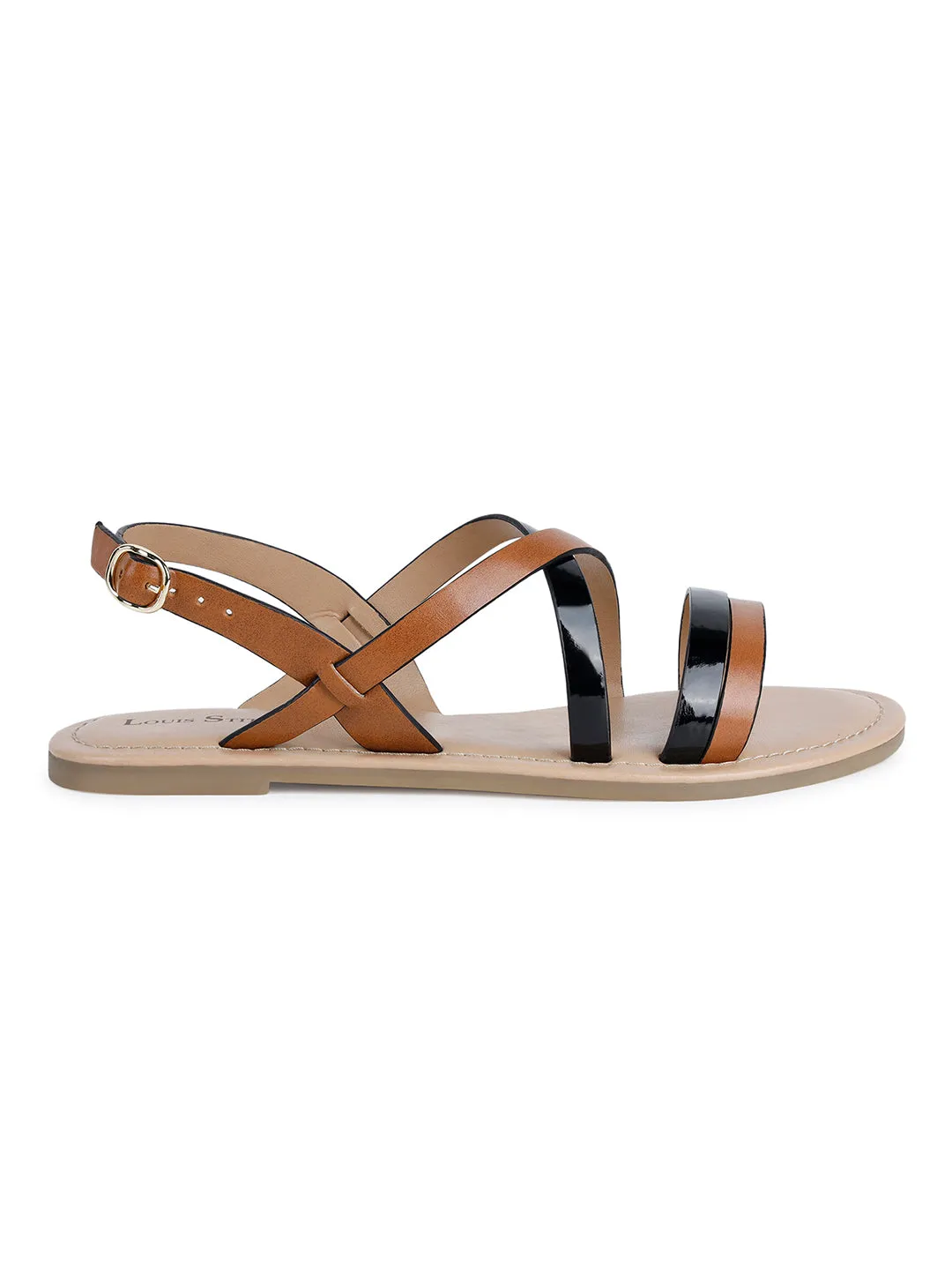 Women's Dual Color Striped Lightweight Sandals